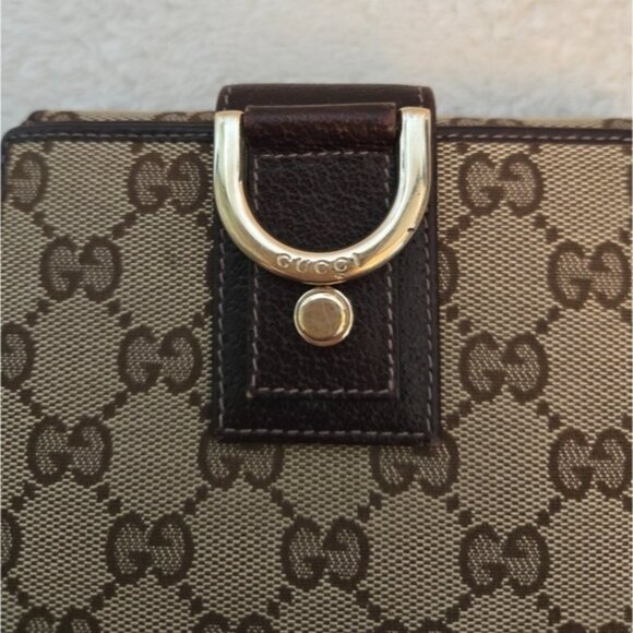 Gucci Beige and Brown GG Canvas Wallet - Picture 2 of 7